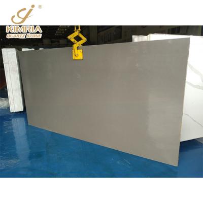 China Gray Artificial Granite/Galaxy Stone Quartz Slab Modern Compound Pure Gray Kitchen Island Table Tops Countertops for sale
