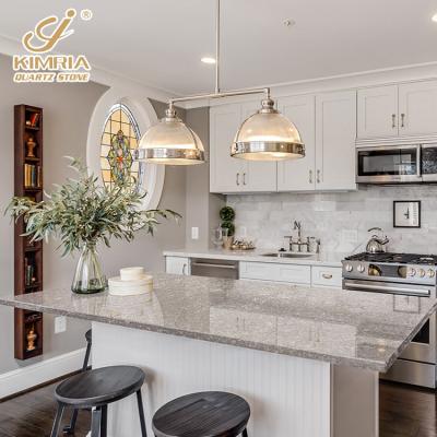 China Gray Quartz Stone Customization Worktop Countertop Engineered Modern Luxury Artificial Quartz Stone Slab Decoration Kitchen for sale