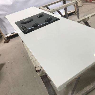 China Modern Super White 1600x3000 3cm Artificial Nano Marble Glass For Countertops for sale