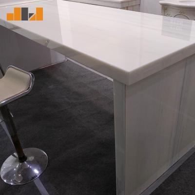 China Modern Nanoglass Bathroom Kitchen Countertops Artificial Stone White Basin Tops for sale