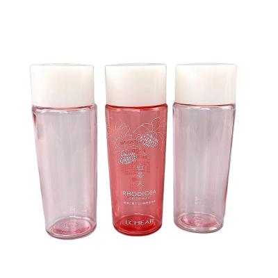China Personal Skin Care Packaging Makers Customized Cylindrical Empty Plastic 150ml Toner With Double Wall Cap Makeup Remover Toner Nail Remover Bottle for sale