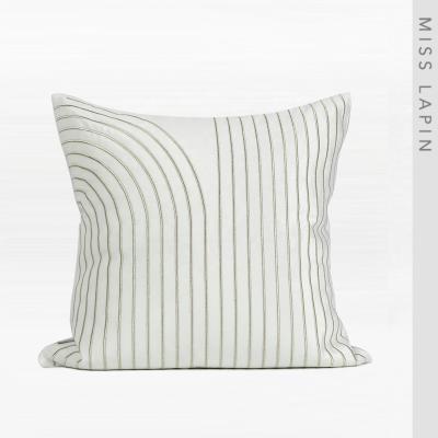 China Interior Design Decor Sofa Pillow Case Square Quality Gold Embroidered High End Soft Yarns Embroidered Cushion Covers for sale