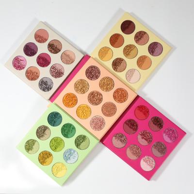 China OCHAIN Waterproof Small MOQ Create Your Own LOGO Private Label Vegan High Dye Makeup Cosmetics Eyeshadow Palette for sale