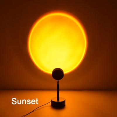 China Dropshipping Modern Led Night Light Projector Sunset Table Lamp Rainbow Projection For Living Room Bedroom Background Wall Decoration for sale