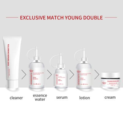 China Private Label Glutathione Vitamin C Organic Collagen Anti Aging Moisturizing Glow Kit Fullerene Activating Brightening Skin Care Set for sale