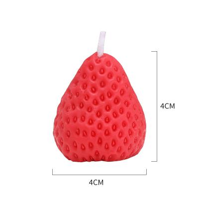China Wholesale Eco-friendly Aromatherapy Scented Strawberry Scented Soy Candle Wax Net Red Birthday Gift Box With Strawberry Candle for sale