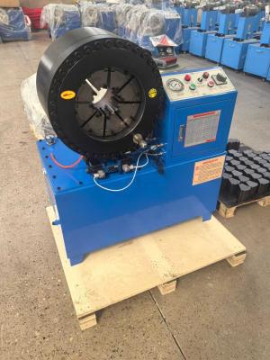 China 1/4 bis 3' hohe Kapazität mit 200 Stück/h blaue Farbe elektrische kürzere Modell Knopfsystem hydraulische Schlauchcrimping Maschine für 6-76mm Crimping Bereich zu verkaufen
