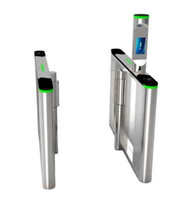 China 304 Stainless Steel Pedestrian RFID Speed Gate Flap Barrier and Single Lane Indoor Swing Barrier Turnstile Speed Gate for sale