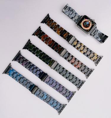 China Adjustable 38mm 42mm 40mm 42mm 2023 New Fashion Designer Marble Resin Smart Watch Bands For Apple Watch 38/40/41mm 42/44/45mm Adjustable Strap Band for iWatch for sale