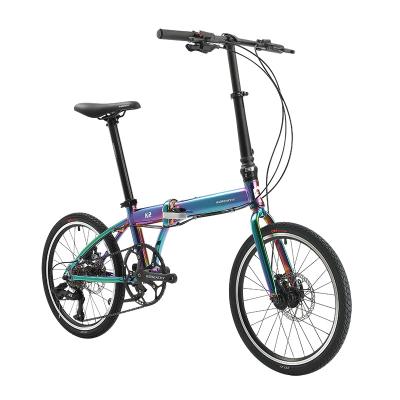 China Hot Sale Aluminum Alloy 2021 Aluminum Alloy 8 Speed Light Weight Folding Bike for sale
