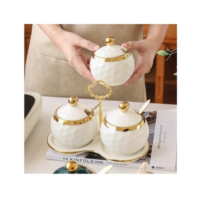 China Sustainable For Wholesales Canister Set Food Storage Kitchen Organizers Coffee Canister Storage Ceramic Storage Jar for sale