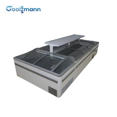 China Island Sliding Door Deep Freezer Jumbo Combined Cabinet Automatic Defrost for sale