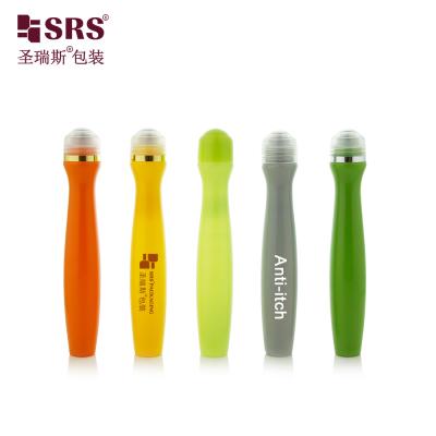 China SRS8447-15ML Injectie Aangepaste kleur Radiumvorm PETG Fles Voor anti-jeuk vloeibare rolbalfles Aanpassing Te koop