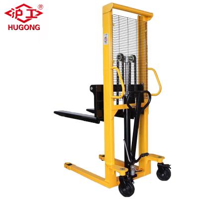 China Hotels HUGO Forklift 2 Ton 2000kg 4400lbs New Manual Pallet Stacker for sale