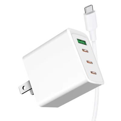 중국 PD 65W 어댑터 USB 타입 c 타입 c 빠른 충전 EU US 플러그 충전자 패러 셀룰러 GaN 월 충전 케이블 전화 14 15 프로 맥스 판매용