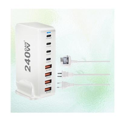 Κίνα XZH 8 θύρες συμπαγές 240W USB C φορτιστή PPS PD 100W 30W QC18W Πολυπορτικός σταθμός ταχείας φόρτισης για MacBook Laptop I Phone προς πώληση