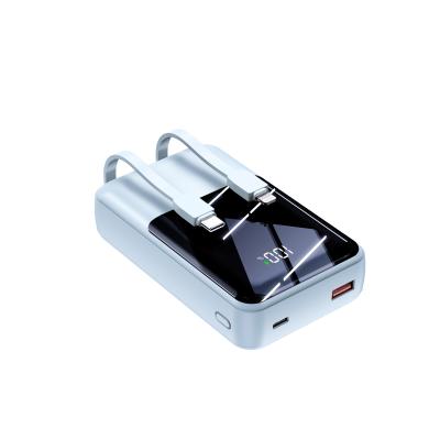 Κίνα 2024 Ζεστή πώληση 20000mAh 35W Super Fast Charging Power Bank Station με LED οθόνη Ενσωματωμένη σε διπλή καλωδίωση Power Bank προς πώληση