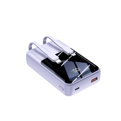 Κίνα 2024 Καυτή πώληση Φορητή Power Bank 20000mAh 35W Super Fast Charging Power Banks με LED οθόνη Ενσωματωμένη σε διπλή καλωδιακή Power Bank προς πώληση