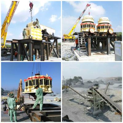 China Mining River Sand Rock Stone Crushing Machine Cone Crusher Plant for sale