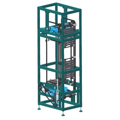 China Oil Resistant 6m Height C Cartons Vertical Conveyor Lifter for sale