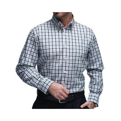 China Anti-Shrink WHOLESALE POPULAR 100% COTTON CHECK CASUAL BUTTON UNDER COLLAR MEN'S DRESS SHIRT for sale