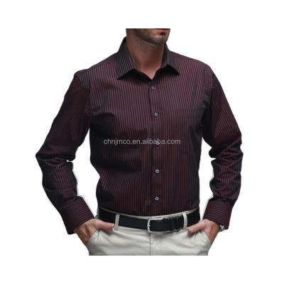 China Anti-Shrink CLASSIC STRIPED 100%COTTON CASUAL SHIRT STAND COLLAR OVERSIZED MEN'S DRESS SHIRT for sale