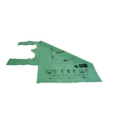 China BIODEGRADABLE Newspaper Carry Bags Custom Biodegradable Biodegradable Logo Vest T-Shirt Bag for sale