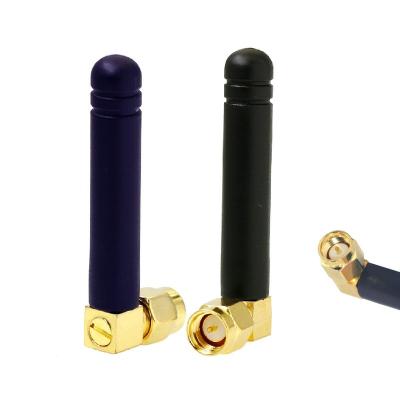 China 3g 4g devices 4g lte short rubber stick antenna Right Angle 90 Degree Omni directional GSM antenna for sale