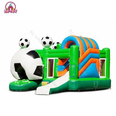 China Commercial Bounce Soccer Bouncy Jumper Inflatable Jumper Castle Inflatable Combo Slide Party Bouncer Rental for sale