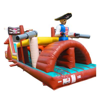 China Party Commercial Grade Outdoor Pirate Inflatable Obstacle Course For Kids for sale