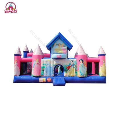 China Party Rental Princess Fun City Inflatable Kids Jumping Slide Giant Bouncy Castle Inflatable Playground For Kids for sale