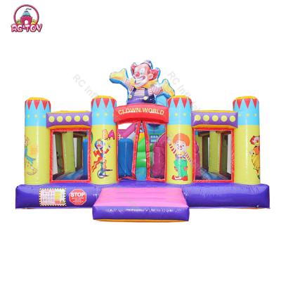 China Amusement Park Rental Custom Inflatable Adult Course Toddler Party Clown Bouncy Castle for sale