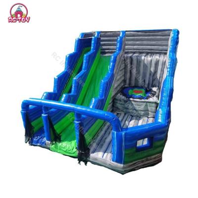 China Party Fun Rental Inflatable Challenge Game Cliff Jumping Climbing Games For Kids And Adult for sale