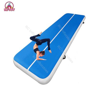 China Wholesale Rental Party 4 Inch Thick Gymnastics Tumble Track Inflatable Gymnastics Mat Air Track For Gymnastics Training for sale