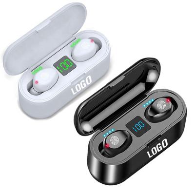 China 2023 Hot Selling In-Ear F9-34 TWS Earbuds F9 2000mAh Battery LCD Display Wireless Headset With Power Bank for sale