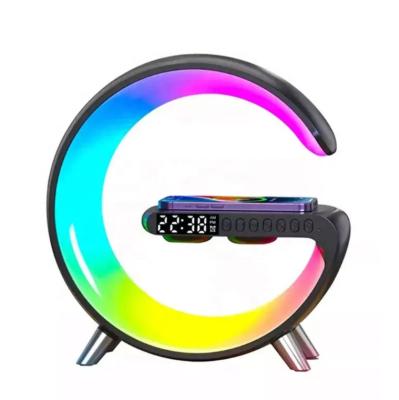 China New Popular LED Light 4-in-1 Charging 15W Station N69 RGB Colorful Multifunctional Wireless Portable Night Ambient Light Speaker for sale