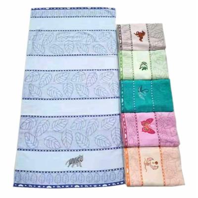 China Luxury 600gsm Jacquard Logo 180*220 Beach Towel Soft Custom Woven Cotton Towels With Embroidered Logo for sale