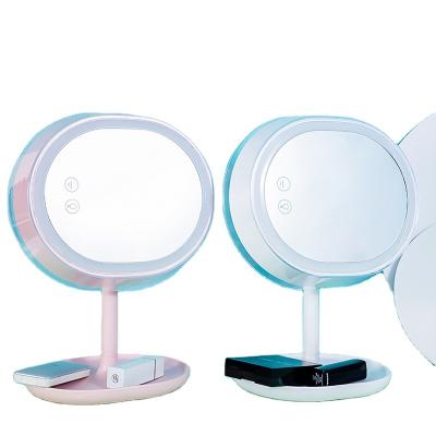 China Lighted Lighted Makeup Mirror Desktop Mirror With Led Mirror 3 Color