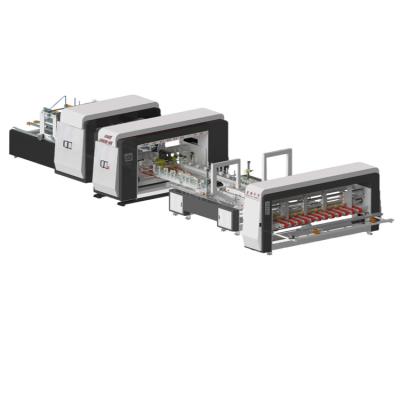 China Small Noise Automatic High Speed Cardboard Folder Gluing And Stitching Machine for sale