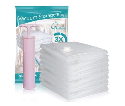 China Modern Cheap Price Plastic Compressed Vacuum Bag Space Saver Seal Clothing Bag Travel Vacuum Clothes Storage Bags for sale