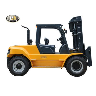 China China Made Professional 10 Ton Heavy Duty ISUZU Engine Diesel Forklift Truck Two Stage Wide View Mast for sale