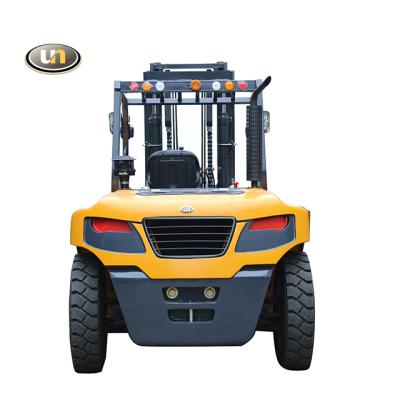 China Safety Item Fast Delivery 10ton Isuzu Engine Diesel Forklift Truck Heavy Duty Two Stage Wide Mast for sale