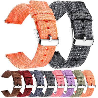 China Sport Woven Fabric Smooth High Quality Nylon Watch Bands 18mm 20mm 22mm 24mm With Stainless Buckle Watchband for sale
