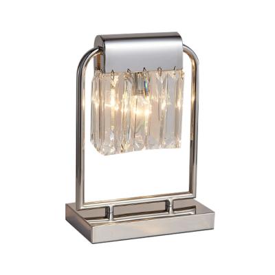 China Quality Guaranteed Modern Crystal Table Lamp Home Decor 1head Chrome Color Modern Bedside Hotel for sale