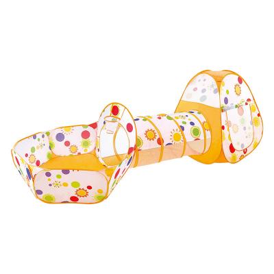 China Easy Foldable Kids Play Tent 3 in 1 Wholesale Kids Play Tent Indoor Play House Children Tent with Tunnel for sale