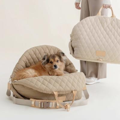 China Sustainable Big capacity portable dog cat pet bag Car Seat Carrier House for sale