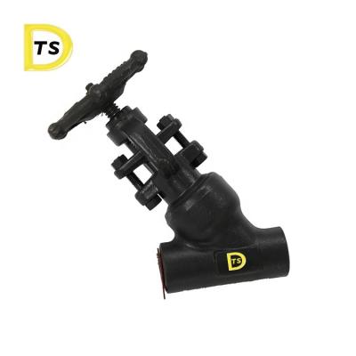 China Sale High Quality General Good 600Lb 1500lb Steam Y Angle Type Forged Steel Threaded Ball Valve for sale