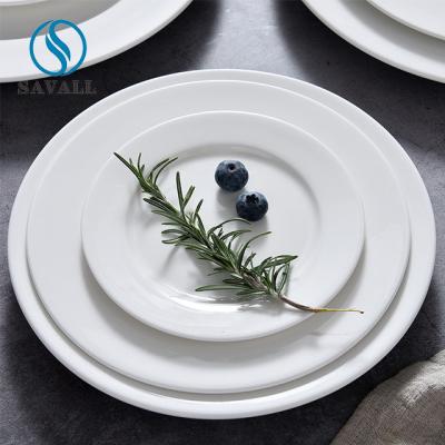 China Savall-Ebene 6 bis 14 Zoll-Porzellan-Platten zu verkaufen