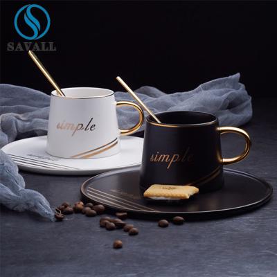 China Porzellan-Kaffee-Tasse und Untertassen-Porzellan-Teetasse Soems Savall zu verkaufen
