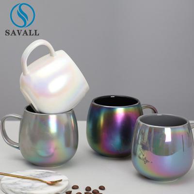 China Moderner Luxusgrad-keramische Kaffeetasse des kaffee-Porzellan-Becher-A zu verkaufen